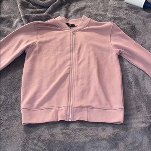 ❌SOLD❌ Rose colored zip up sweatshirt